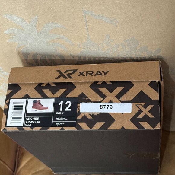 Xray Archer Brown Lace-Up Boots Men’s 12 Workwear Style Lug Sole Combat - Picture 9 of 10